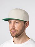 Бейсболка FLEXFIT арт. 6007 (бежевый / зеленый)
